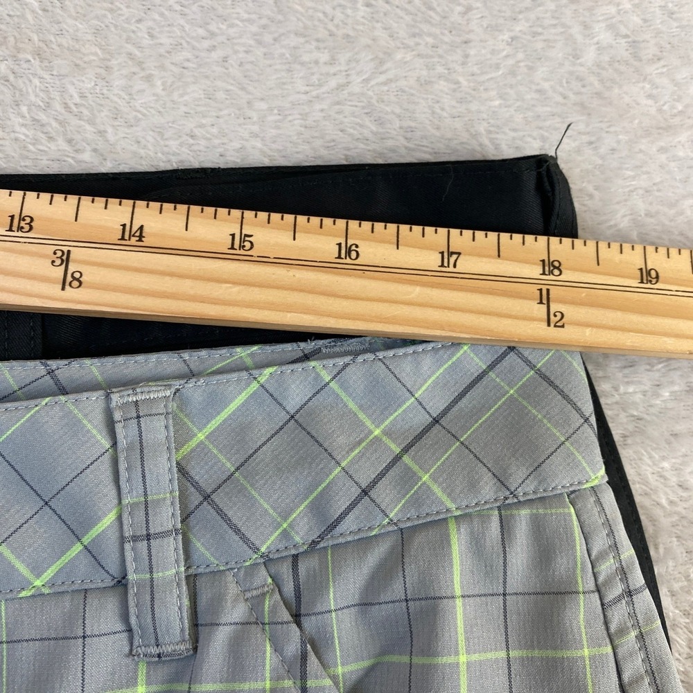 Mens Performance Golf Shorts Lot of 2 Size 36 Black Cargo and Gray Plaid NWT - Picture 7 of 12